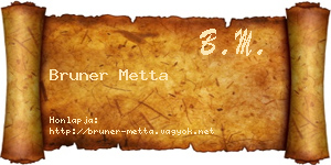 Bruner Metta névjegykártya